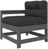 vidaXL 5-tlg. Garten-Lounge-Set mit Kissen Grau Massivholz 3186062 Bild 5
