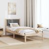 vidaXL Bettrahmen Dunkelgrau 80 x 190 cm Massives Kiefernholz 878160 Bild 4