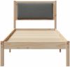 vidaXL Bettrahmen Dunkelgrau 80 x 190 cm Massives Kiefernholz 878160 Bild 5