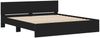 vidaXL Bettgestell mit Kopfteil Schwarz 200x200 cm 3207456 Bild 4