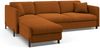 Micadoni Schlaf-Ecksofa Gloria 4-Sitzer Links Strukturierter Stoff Ziegel 205x140 Bild 2