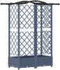 vidaXL Hochbeet mit Rankgitter und Dach Grau 124 x 40 x 123 cm PP 42032557 Bild 5