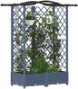 vidaXL Hochbeet mit Rankgitter und Dach Grau 124 x 40 x 123 cm PP 42032557 Bild 3