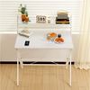 JEOBEST Computertisch Klappbarer Schreibtisch mit Regal, Home Office, kleiner Arbeitstisch 80 x 50 x 107cm Bild 2