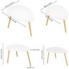 Homfa Couchtisch, 2er Set Beistelltisch Sofatisch Groß und Klein weiß Bild 2