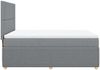 vidaXL Boxspringbett mit Matratze Hellgrau 140x200 cm Stoff 3292072 Bild 5