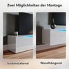 SONNI Lowboard lowboard tv hängend und stehend, tv schrank 180cm, mit Beleuchtung in wohnzimmer, Weiß, 180 x 30 cm Bild 4