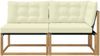 vidaXL Sectional Sofa Einheiten mit Kissen Weiß 162,5 x 83 x 73 cm 901653 Bild 5