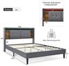 Ulife Polsterbett Doppelbett mit LED-Beleuchtung (Packung, mit Matratze), Kopfteil-Stauraum Bild 4