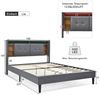 Ulife Polsterbett Doppelbett mit LED-Beleuchtung (Packung, mit Matratze), Kopfteil-Stauraum Bild 2