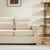 Big-Sofa, 264 cm, 4-Sitzer inkl. loser Zier- und Rückenkissen, Leinen Bezug, Polstersofa, Wohnzimmersofa Bild 4
