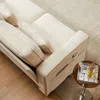 Big-Sofa, 264 cm, 4-Sitzer inkl. loser Zier- und Rückenkissen, Leinen Bezug, Polstersofa, Wohnzimmersofa Bild 5