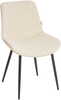 Esszimmerstuhl 2er Set DUBROVNIK Bouclé Helles Beige Bild 5