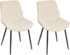 Esszimmerstuhl 2er Set DUBROVNIK Bouclé Helles Beige Bild 4