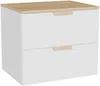 Vente-unique - AVORELI Waschbeckenmöbel Holz, Platte Weiß - B 46 cm x H 50 cm x L 60 cm Bild 3
