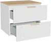 Vente-unique - AVORELI Waschbeckenmöbel Holz, Platte Weiß - B 46 cm x H 50 cm x L 60 cm Bild 4