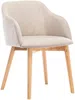 Vente-unique - JELISA Stuhl Stoff Beige - B 56 cm x H 79 cm x L 54 cm Bild 4