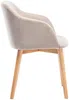 Vente-unique - JELISA Stuhl Stoff Beige - B 56 cm x H 79 cm x L 54 cm Bild 5