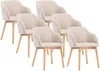 Vente-unique - JELISA Stuhl Stoff Beige - B 56 cm x H 79 cm x L 54 cm Bild 2
