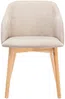 Vente-unique - JELISA Stuhl Stoff Beige - B 56 cm x H 79 cm x L 54 cm Bild 3