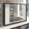 A&J MöbelLand Schwebetürenschrank VIDA 200 cm 3-türig Schrank mit Schubladen und Spiegel Bild 2