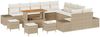 vidaXL Gartensofa-set mit Kissen mit Speicher 14 pcs Beige Poly Rattan 3364801 Bild 2