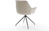 Esszimmerstuhl Kaira-Flex Webstoff Soft Beige Kreuzgestell konisch Schwarz Bild 5