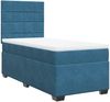 vidaXL Boxspringbett mit Matratze Blau 90x190 cm Samt 3290790 Bild 2