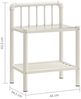 vidaXL Nachttische 2 Stk. Weiß Transparent Metall und Glas [325102] Bild 3