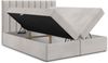 AX LIVING Boxspringbett Bursa 140x200 Beige ohne Topper Bettkasten Komfortbett Bild 3