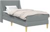 vidaXL Bettgestell mit Matratze Hellgrau 100 x 200 cm Polyester 3414719 Bild 2