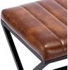 Duhome Sitzhocker Kunstleder, Polsterhocker Fußhocker Gepolstert Moderner Hocker mit Metallgestell für Schminktisch Flur Wohnzimmer Schlafzimmer, Model WY-9196A1 (Gelb-Braun) Bild 3