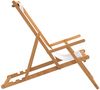 vidaXL Strandstuhl Klappbar Massivholz Teak Creme 317696 Bild 5