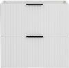 Waschtischunterschrank 60 cm ADELAIDE-56-WHITE matt weiß mit gerilllter Front, B/H/T ca. 60/57/46 cm Bild 4