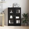 vidaXL Bücherschrank Schwarz Eichen-Optik 82,5x30,5x115 cm 862021 Bild 3