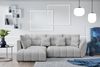 AX LIVING Couch mit Bettfunktion Corleone hellgraue Eckcouch in L Form Bild 3