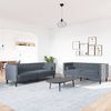 vidaXL 2-tlg. Chesterfield-Sofa-Set mit Nackenrollen Dunkelgrau Samt 3209292 Bild 3