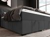 Boxspringbett Schlafzimmerbett GISEL 180x200cm Stoff Salvador Dunkelgrau Bild 4