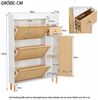 Flieks Schuhschrank (1-St, 90cm breit) Schuhregal mit 3 Klappen Schuhkommode Rattan Massivholzbeine Bild 3