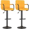 vidaXL Barhocker 2 Stk. Senfgelb Stoff 334642 Bild 2