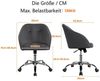 Yaheetech Drehstuhl, Bürostuhl 360 ° Schreibtischstuhl höhenverstellbar, Dunkelgrau Bild 3