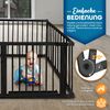 KIDUKU Laufgitter schwarz XXL klappbar inkl. Tür, bestehend aus 8 Elementen, Kiefernholz Schwarz, 7,2 m Bild 4