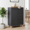 vidaXL Sideboard Schwarz 66 x 34,5 x 90 cm Holzwerkstoff 894166 Bild 4