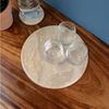 wohnfreuden Dekotablett Marmor Naturstein Platte 30 cm creme rund, 32987 Bild 3