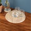 wohnfreuden Dekotablett Marmor Naturstein Platte 30 cm creme rund, 32987 Bild 5