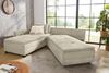 Ecksofa-Dauerschläfer Doppelbett Federkern Bettkasten Couch in Cord Beige Grau Bild 4