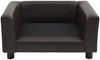 vidaXL Hundesofa Braun 60x43x30 cm Plüsch und Kunstleder Bild 4