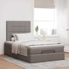 vidaXL Ottoman-Bett mit Matratze & LEDs Taupe 120x200 cm Stoff 3314000 Bild 4