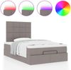 vidaXL Ottoman-Bett mit Matratze & LEDs Taupe 120x200 cm Stoff 3314000 Bild 5