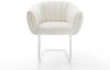 Freischwinger Jada-Flex Bouclé Soft Beige Freischwinger flach Weiß Taschenfederkern Bild 2